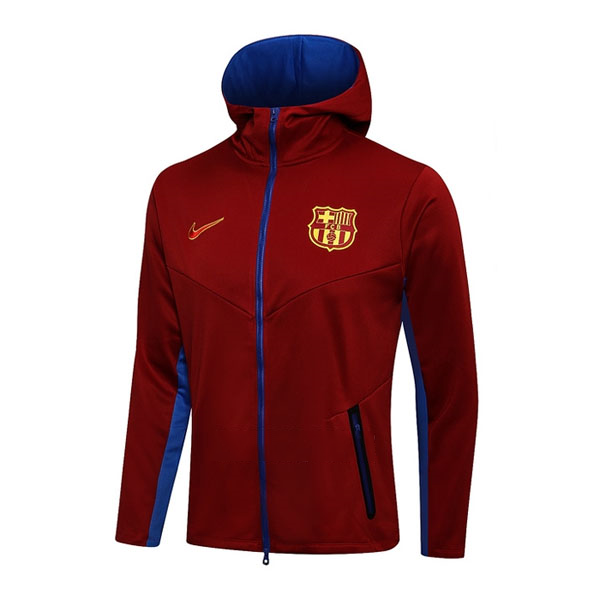 Chaqueta Con Capucha Barcelona 2021-2022 Rojo